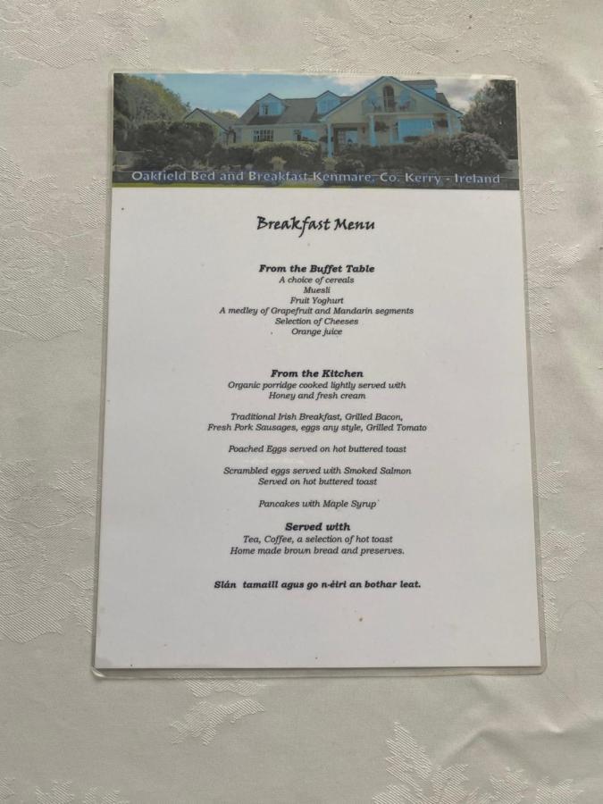 Oakfield Bed & Breakfast Kenmare Exterior foto